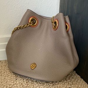 Anne Klein Genuine Leather Bucket Bag